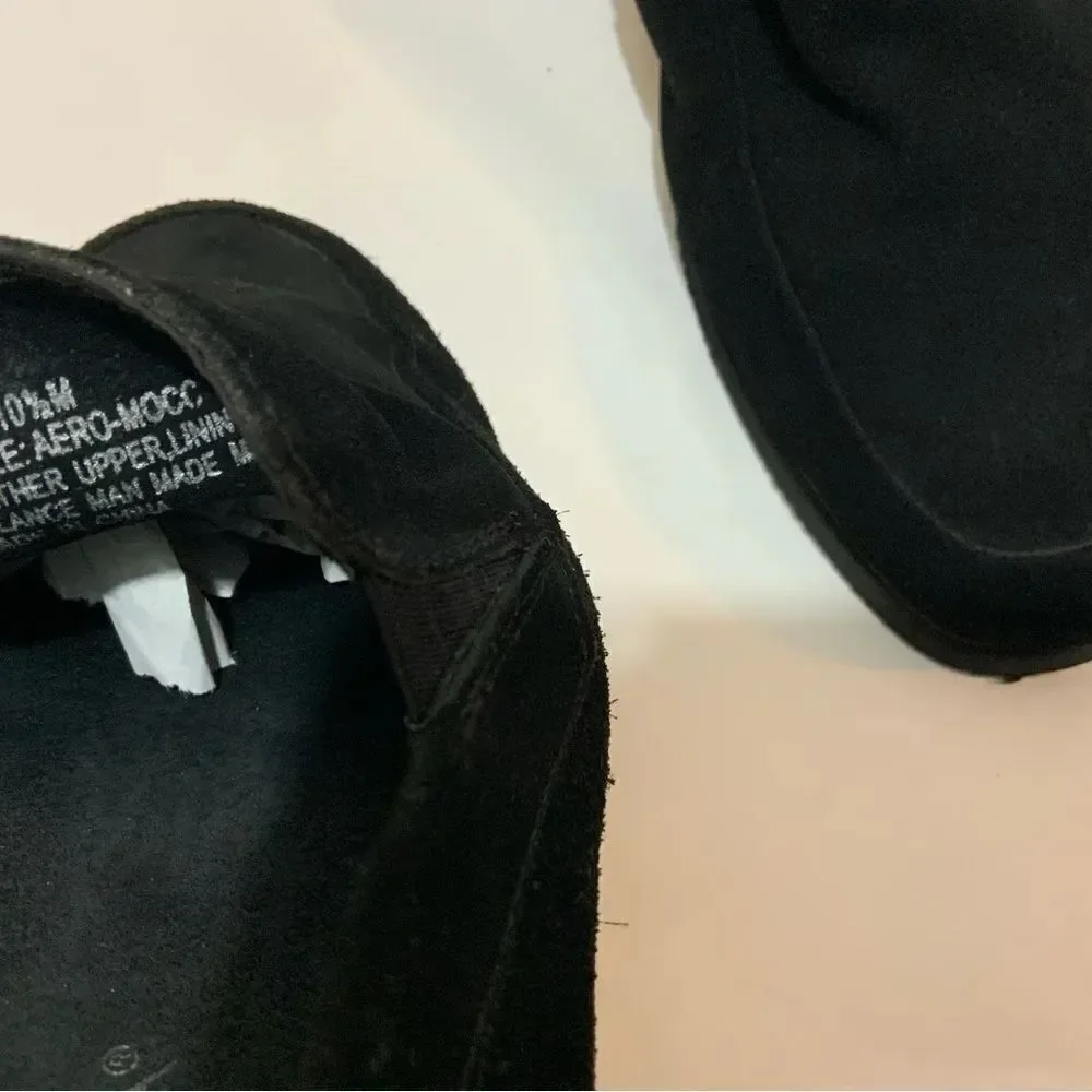 Via Spiga Studio Black Suede Men Loafers Size 10.5 M LikNew